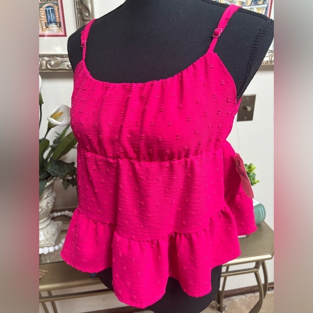 ALTAR’D STATE PINK BABY DOLL RUFFLE CUT-OUT TIE BACK BEACH CROP TOP SZ XS NWT